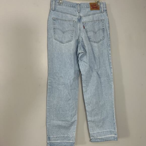 Levis Womens Y2K Style Mid Rise 94s Baggy Wide Leg Jeans Sz 29 Lightwash Skater - Picture 5 of 16